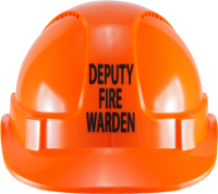 ON SITE SAFETY HAMMERHEAD HARD HAT VENTED DEPUTY FIRE WARDEN PRINT ORG